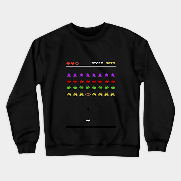 Pixel Game Crewneck Sweatshirt by SunsetSurf